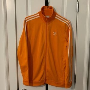 Men’s Medium Adidas Orange Full Zip Tracksuit Top